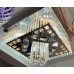Kристален пеещ полилей ,Kare 1080/500 CH Хром , 4xE27+ 50 W LED+RGB +MP3 + BLUETOOTH,Размер:50х50 см